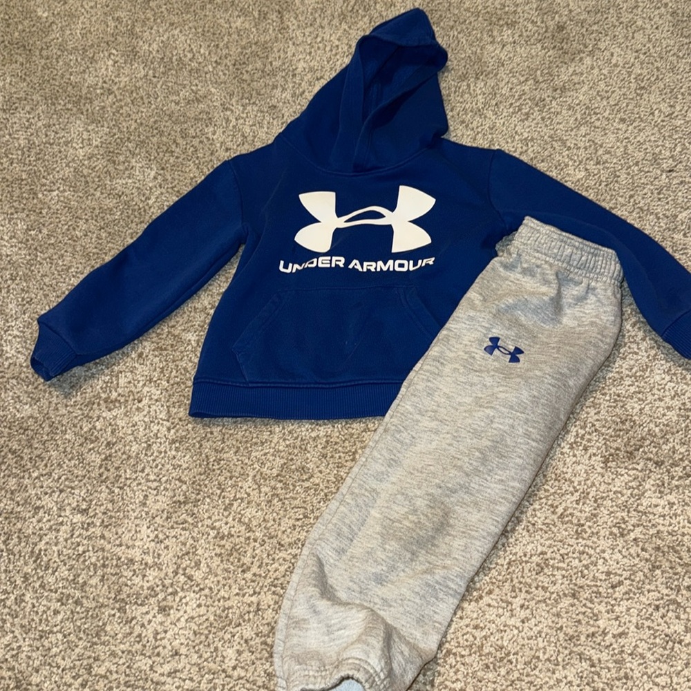 Royal blue with grey sweatpants Under Armour